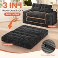 thumbnail image 4 of Centilab Folding Sofa Bed, Convertible Sleeper Couch, 3 in 1 Loveseat Sofa with Pillows, Pull Out Floor Couch for Living Room Bedroom Lounge, Black, 4 of 9