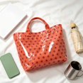 thumbnail image 5 of Polka Dot Glossy Waterproof Tote Bag Large Capacity Handheld Shoulder Bag For Daily Shopping Travel Beach Weekend Outdoor Storage Fashion Accessory Supply, 5 of 5
