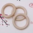 thumbnail image 2 of Miangastore Wooden Rings for Baby Accessories DIY Craft Projects with Smooth Finish 20 Pcs Beige Color 35mm, 2 of 8