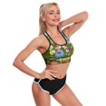 thumbnail image 4 of My Singing Monsters Plant Island Women's Sports Bras Racerback Padded Workout Slimming Tank Tops Camisole Yoga Vest Activewear Fitness Running Crop Top, 4 of 6