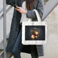 thumbnail image 7 of Yiaed Creative Poker Print Fluffy Shoulder Bag Plush Bags Women Ladies Tote Bag Fluffy White Furry Purse Handbag for Autumn and Winter, 7 of 7