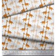 thumbnail image 3 of Soimoi Velvet Fabric Giraffe Kids Print Fabric by Yard 58 Inch Wide, 3 of 3