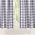 thumbnail image 6 of Buffalo Tier Curtains for Kitchen Windows, Thick Yarn Dyed Café Curtains, Buffalo Check Plaid Gingham Pattern Half Window Curtain Set for Bathroom, 28" x 24", Black/Red, Set of 2, 6 of 9