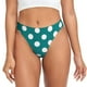 thumbnail image 1 of Balery Teal And White Polka Dot Tangas de Algodón para Mujer con Estampado – Ropa Interior Sexy, Transpirable, G-string-3X-Large, 1 of 6