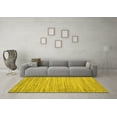 thumbnail image 3 of Ahgly Company Machine Washable Indoor Square Abstract Yellow Contemporary Area Rugs, 6' Square, 3 of 4