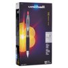 uni-ball® 207™ Retractable Fraud Prevention Gel Pens, Micro Point, 0.5 mm, Black Barrels, Red Ink, Pack Of 12