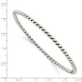 thumbnail image 2 of 925 Sterling Silver Slip on Oxidized Polished 3mm Twisted Slip-on Bangle Bracelet Cuff Bracelet for Women, 2 of 2