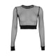 thumbnail image 3 of Camiseta Malla Manga Larga Sexy Top Verano Mujer Clubwear Trajes De Red, L Inevent AP001485-01, 3 of 7