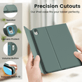thumbnail image 6 of KVTVOU Keyboard Case for iPad A16 11 inch 2025 / 10th Generation 10.9 inch 2022, Detachable Wireless Keyboard Cover with Pencil Holder for iPad 11/10th Gen, Green, 6 of 9