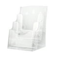 thumbnail image 1 of LCXmlly Acrylic A5 Document Rack Clear Acrylic 3 Tier Brochure Holder Wall Mount Countertop Brochure Display Stand with Divider for Flyers and Booklets, 1 of 8