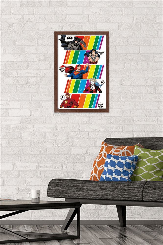 DC Comics Justice League - Pride Wall Poster, 14.725" x 22.375", Framed