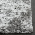 thumbnail image 4 of SAFAVIEH Ocean Trellis Solid Plush Polyester Shag Area Rug, Silver, 8' x 10', 4 of 8