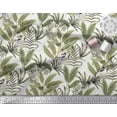 thumbnail image 3 of Soimoi Modal Satin Fabric Leaves & Lemur Animal Print Sewing Fabric Yard 42 Inch Wide, 3 of 3