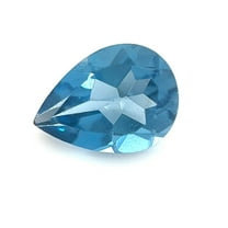 Certified Natural 1.25 Carat London Blue Topaz Pear Shape Brilliant Cut 8x6 mm Loose Gemstone December Birthstone