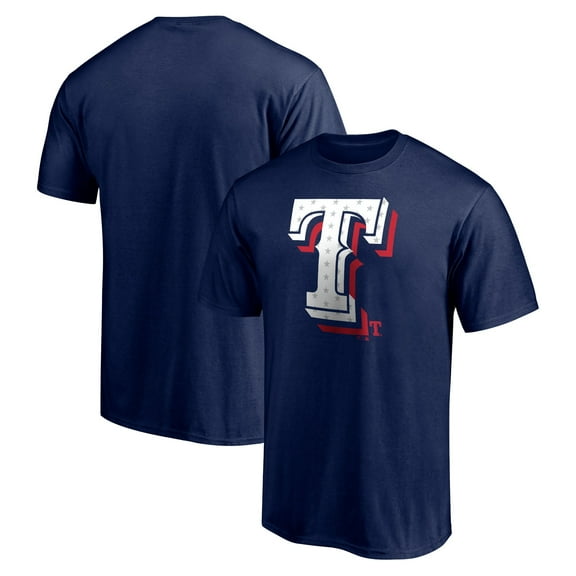 Men's Navy Texas Rangers Red White and Team T-Shirt