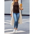 thumbnail image 4 of Weardear 3 Pack Maternity Shirts Womens Long Sleeve Side Ruched Tunic Tops High Elasticity Pregnancy Clothes Crew Neck Basic T Shirt, 4 of 6