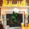 thumbnail image 4 of Xuniizn Christmas Stockings Bulk, Assorted Festive Xmas Stockings for Fireplace Mantel Decor, Traditional Holiday Ornaments, Christmas Decorations for Home, 100%Polyester, Green, 4 of 5