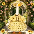 thumbnail image 6 of Sruoe Porch Goose Outfits, Sunflower Summer Dress Goose Clothes Dress, Duck Clothes for 23 Inch Cement Lawn Goose, Floral Lace Trimmed Goose Clothing, Goose Costume for Yard Patio Outdoor Decoration, 6 of 6