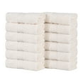 thumbnail image 2 of Superior Oregon Organic Cotton Solid Face Towel/Washcloth, Set of 12, Ivory, 2 of 11