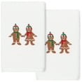 thumbnail image 4 of Linum Home Textiles Christmas Gingerbread Embroidered Luxury 100% Turkish Cotton Hand Towels (Set of 2), 4 of 5