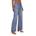 thumbnail image 2 of LYMAYTER Women Flare Jeans Skinny Microflared Denim Pants for S-2XL Fashion High Waisted Female Flare Jeans with Pockets, 2 of 8