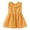 Yellow, variant on Zecgelong Summer New Dress For Baby Girls Solid Color Sleeveless Ruffle Neckline Dress With Bowknot And Pleated Open Back Design. Girls Dress For Kids Size 18-24 Months Green