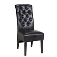 thumbnail image 3 of Lucy 2 Piece Wood Legs Dinning Chair Finish with Faux Leather in Black, 3 of 9