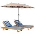 thumbnail image 1 of Gymax 13 FT Double-sided Patio Umbrella Outdoor Large Twin Size Umbrella Beige, 1 of 10