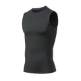 thumbnail image 2 of Compression Shirt Men Running Vest Men High Elasticity Breathable Tight Fitting Sports Outdoor Running Hiking Mountaineering Sleeveless Basketball Drying Jacket Black Xxl, 2 of 9