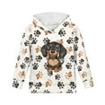 thumbnail image 6 of DISNIMO Paw Print Dachshund Hoodie for Kids Pullover Hoodies for Girls 11-13 Years Old Long Sleeve Hoodies for Boys Sweatshirt for Children Hoodie Sweatshirts for Teen Boys and Girls Hoodie Soft, 6 of 7