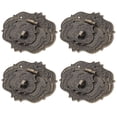 thumbnail image 2 of Jewelry Box Hardware Antique Brass Plating 4Pcs 3.73X2.87X0.47in, 2 of 6