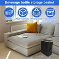 thumbnail image 2 of Kitchen Recycling Bin 140L Bottle Recycling Bin with Lid Large Capacity Kitchen Recycling Trash Can Foldable Recycling Bin Storage with Removable Inner Bag for Kitchens Indoor, 2 of 11