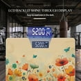 thumbnail image 3 of Bathroom Scale, Highly Accurate Digital Body Scale,Precisely Measures Weight up to 400 lbs-Hand-Painted Field Of Wildflowers, 3 of 4