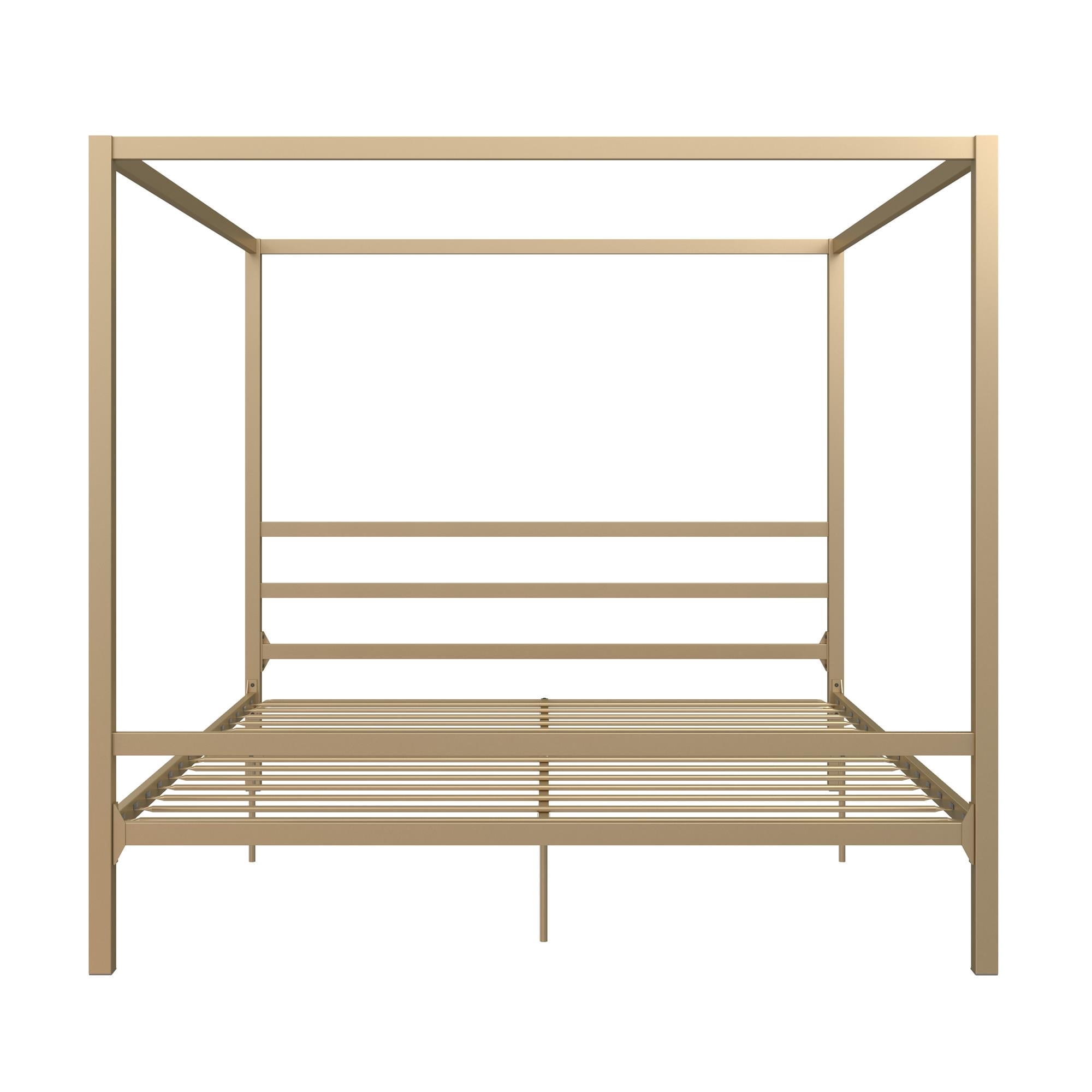 DHP Modern Canopy Gold Metal Bed, King