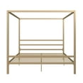 thumbnail image 3 of DHP Modern Canopy Gold Metal Bed, King, 3 of 9