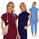 thumbnail image 1 of Ropa elástica de secado rápido para lavarse las manos Ropa de médico de manga corta Ropa quirúrgica Ropa de trabajo para salón de belleza para mujeres Conjunto de ropa para cepillos de manos para, 1 of 5