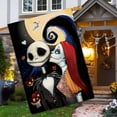 thumbnail image 2 of Halloween Ghost Garden Flag The Nightmare Garden Flag Sally Kisses Jack Vertical Double Sided Rustic Farmland Burlap Yard Lawn Outdoor Decor 28x40", 2 of 5