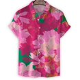 thumbnail image 3 of Nuevas camisetas de moda con estampado 3D de flores para mujer, camisetas casuales de verano de manga corta para hombre, ropa para hombre, camisetas de gran tamaño con solapa, 3 of 5