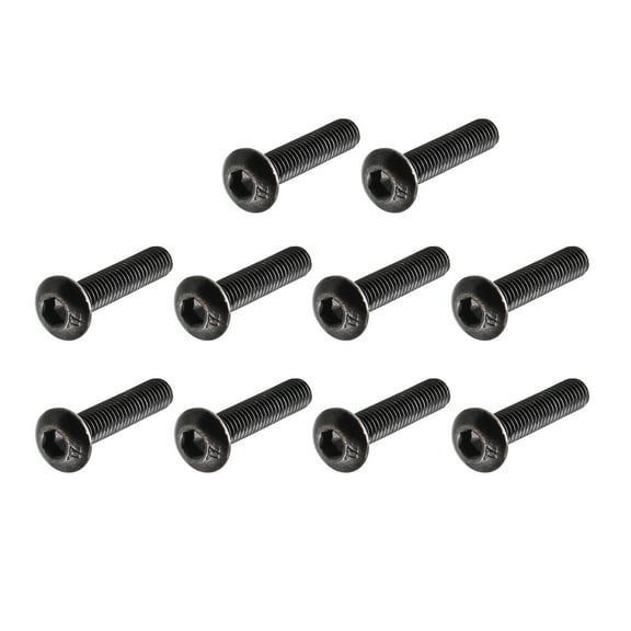 Unique Bargains M3x14mm Thread 10.9 Alloy Steel Button Head Hex Socket Cap Screw Bolt 100Pcs