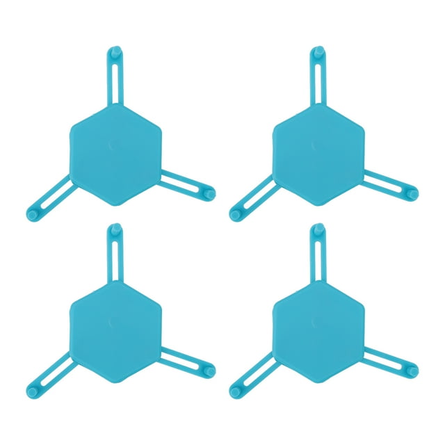 4 posavasos hexagonales ajustables y elegantes, multiusos, para bebidas y objetos pequeños, color azul.