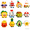 12 IN 1 SET, variant on Fast Food Collection Micro Building Blocks - Mini Food Brick Sets for Kids and Adults, Creative DIY Home & Office Decor Toy, 3D Food Model Puzzle Kit(Happy Pineapple, 216 Pcs)