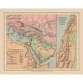 thumbnail image 2 of Case 18x15 Black Ornate Wood Framed with Double Matting Museum Art Print Titled - Population after Deluge Middle East - Case 1878, 2 of 4