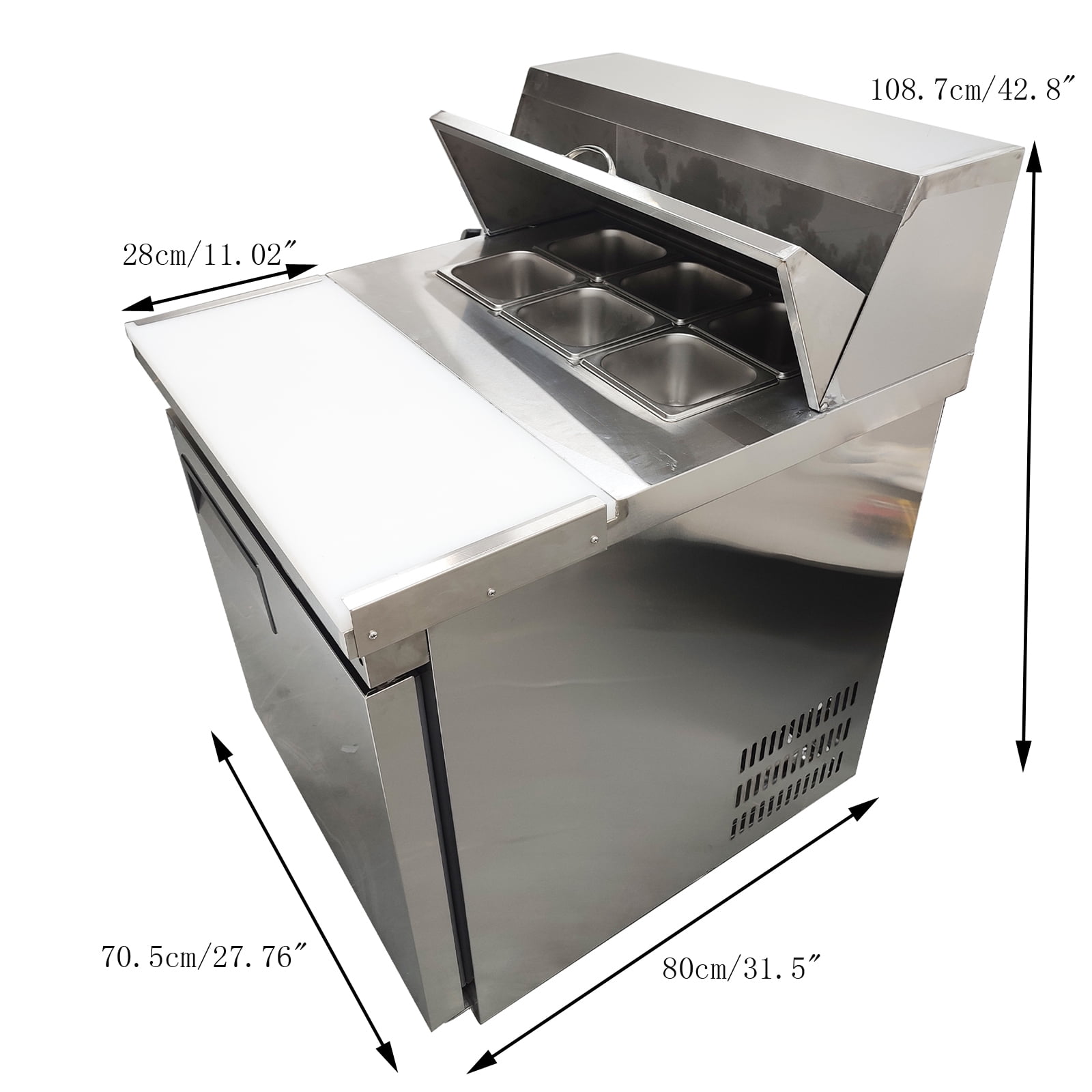 Commercial Sandwich Salad Prep Table Counter Refrigerator Pizza Bar Fridge