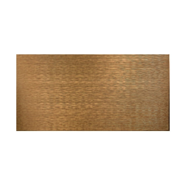 Fasade - Ripple Horizontal Antique Bronze Decorative Wall Panel - Fast and Easy Installation (4' X 8' Panel)