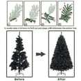 thumbnail image 6 of Alden Design Clear Prelit Incandescent Black Hinged Spruce Artificial Christmas Tree, 6', 6 of 11