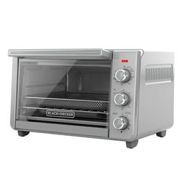 BLACK+DECKER 4-Slice Stainless Steel Toaster Oven with Even