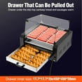 thumbnail image 4 of Roller Dog Machine, 24 Hot Dog Capacity 9 Rollers Sausage Grill, Hot Dogs Capacity 1650W Stainless Sausage Grill Cooker Machine,Removable Shelf & Drip Tray for Party Home Commercial, 4 of 7