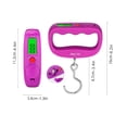 thumbnail image 5 of Billuyoard Mini báscula colgante de mano, pantalla LCD de doble precisión con retroiluminación, báscula electrónica ligera de 50 kg con Accesorios para electrodomésticos rojo púrpura, 5 of 5