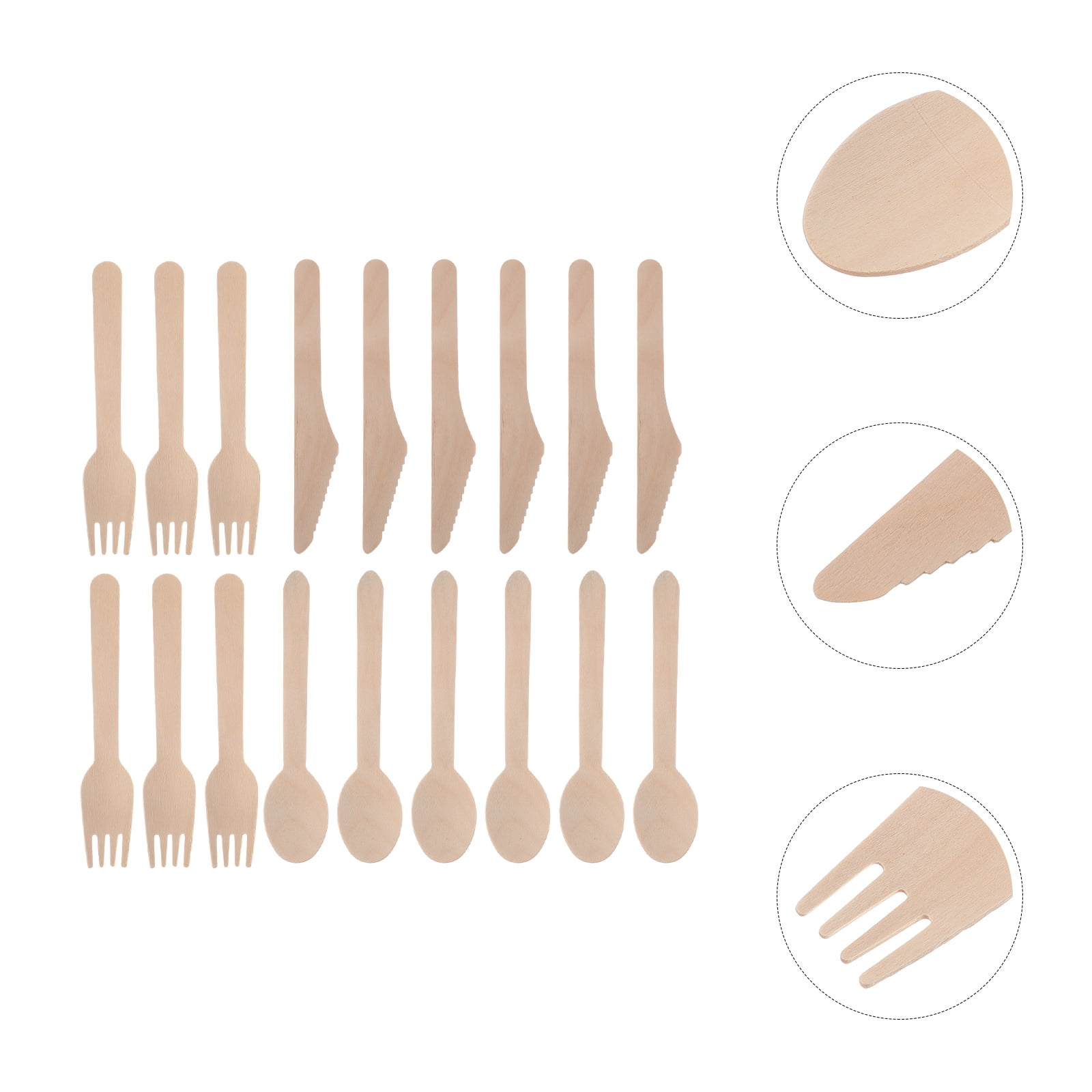 ECO SOUL Plant-Based Compostable Cutlery Set – Forks, Spoons
