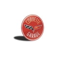 thumbnail image 3 of Corvette Garage Car Novelty Decor, Metal Wall Sign - 12" Circle, 3 of 4